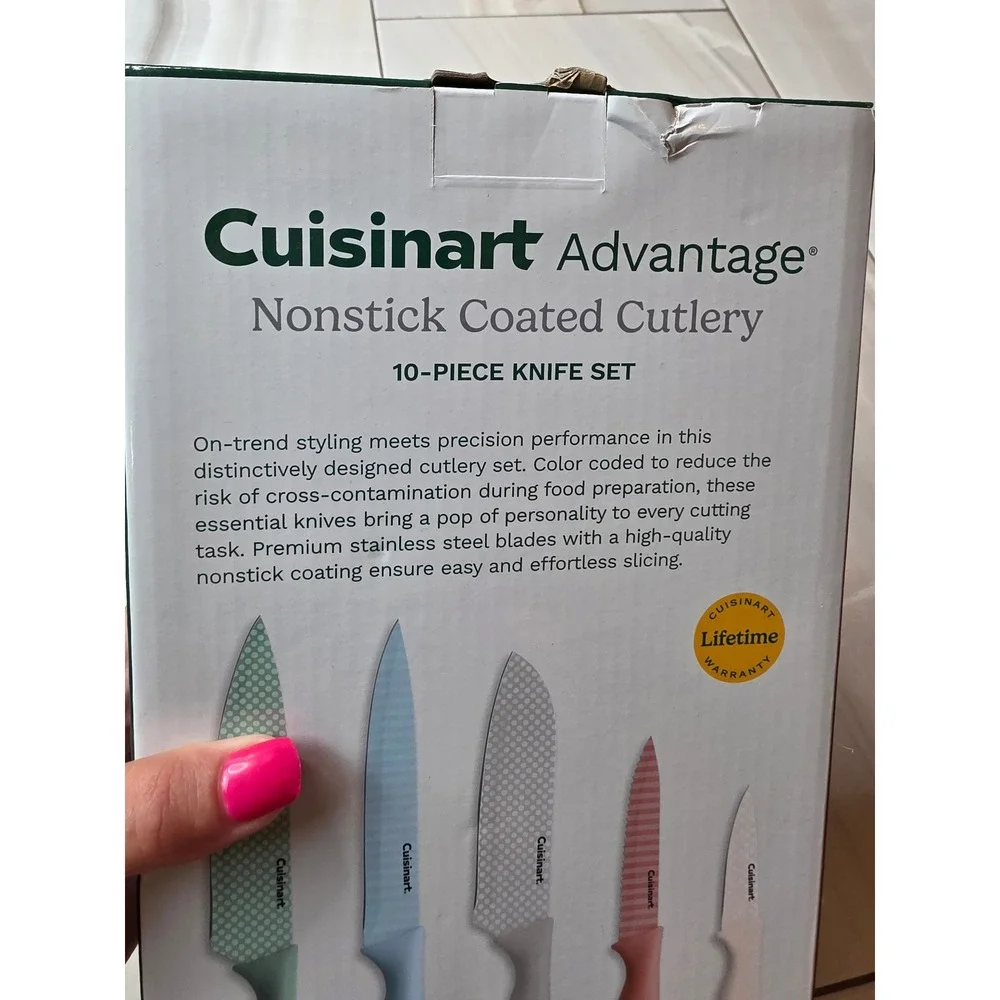 Cuisinart Advantage 10 Piece Knife Set Nonstick Stainless Steel C5510PRFM-8CF F1